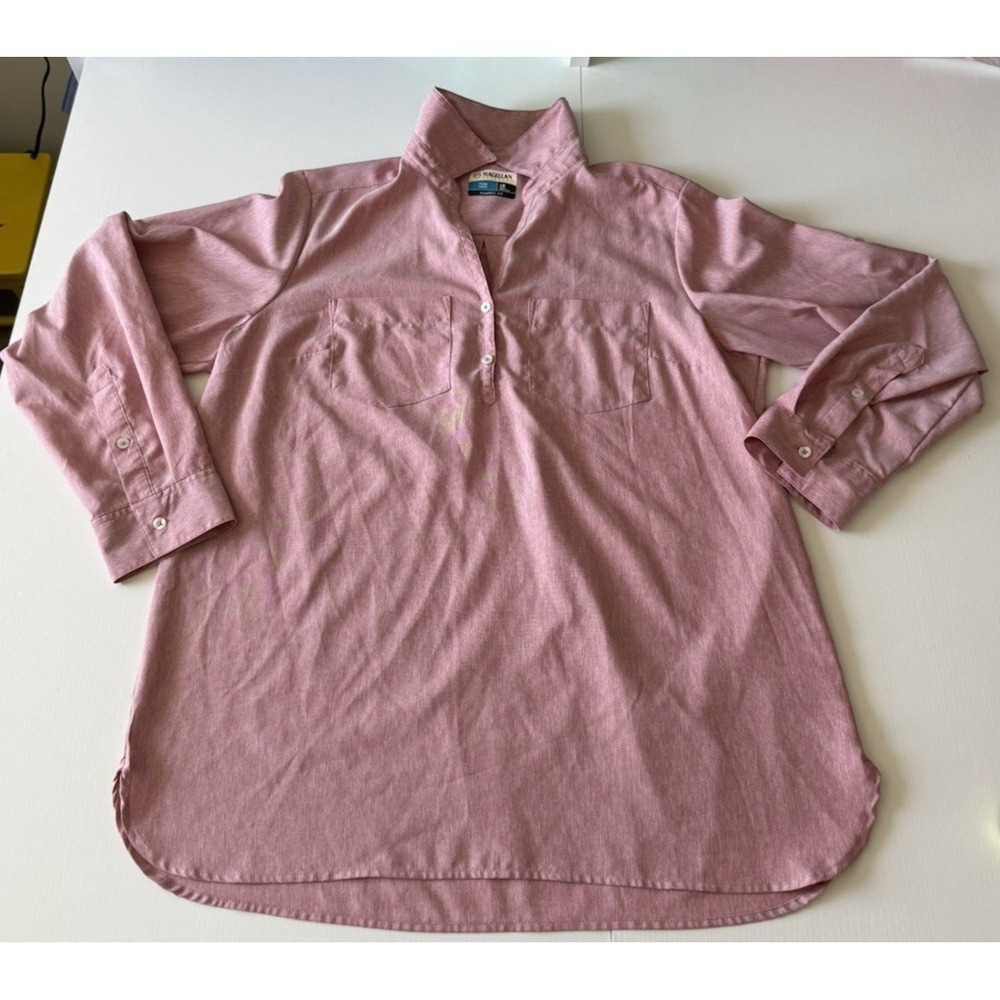 Magellan Outdoors Fish Gear Classic Fit Women's Red Long Sleeve Shirt Size 1X